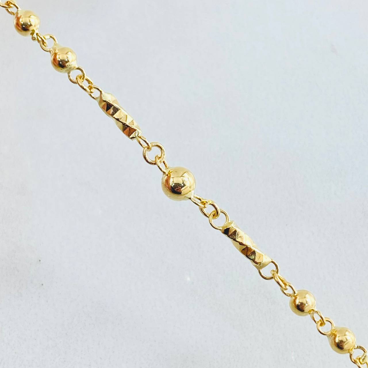 Rosario Cruz Virgen Milagrosa 8.35gr / 45cm / Oro Amarillo 18K