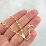 Rosario Cruz Virgen Milagrosa 8.35gr / 45cm / Oro Amarillo 18K