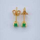 Topos Cuatro Garras 60 Pts Esmeralda 1 g / 4.6 mm Oro Amarillo 18K