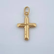 Dije Cruz Plana 0.45gr / 2cm / Oro Amarillo 18K &