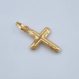 Dije Cruz Plana 0.45gr / 2cm / Oro Amarillo 18K &