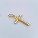 Dije Cruz Plana 0.7gr / 2.8cm / Oro Amarillo 18K &