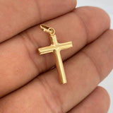 Dije Cruz Plana 0.7gr / 2.8cm / Oro Amarillo 18K &