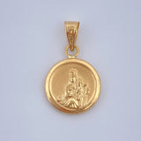 Dije Sagrado Corazon De Jesus - Virgen Del Carmen 0.6gr / 1.9cm / Oro Amarillo 18K &