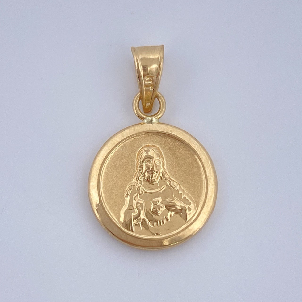 Dije Sagrado Corazon De Jesus - Virgen Del Carmen 0.6gr / 1.9cm / Oro Amarillo 18K &