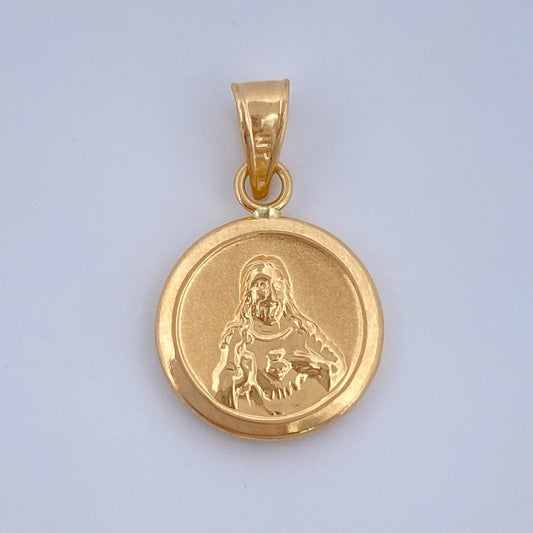 Dije Sagrado Corazon De Jesus - Virgen Del Carmen 0.6gr / 1.9cm / Oro Amarillo 18K &
