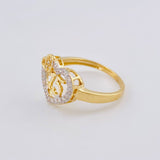 Anillo Doble Corazón Quinces 2.45 g / T6 1/2 Oro Amarillo 18K