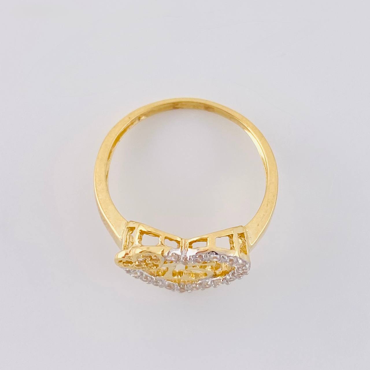 Anillo Doble Corazón Quinces 2.45 g / T6 1/2 Oro Amarillo 18K