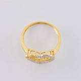 Anillo Doble Corazón Quinces 2.45 g / T6 1/2 Oro Amarillo 18K