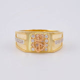 Anillo Ancla 7.35 g / T9 1/2 Dos Oros Amarillo Rosa 18K