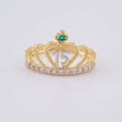 Anillo Corona Quinces Corazón 3.2 g / T7 1/4 Dos Oros Amarillo Blanco 18K