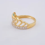 Anillo Corona Quinces Corazón 3.2 g / T7 1/4 Dos Oros Amarillo Blanco 18K