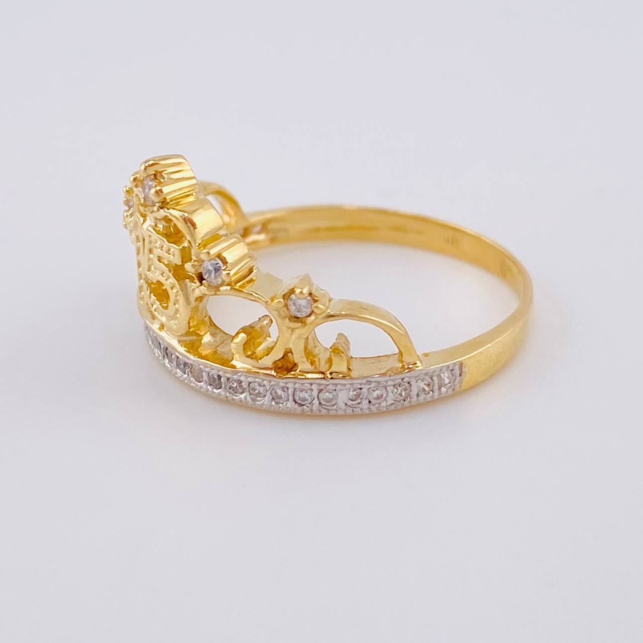 Anillo Corona Quinces 4.7 g / T8 Oro Amarillo 18K