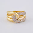 Anillo Doble Carril Cruzado 5.15 g / T7 1/2 Oro Amarillo 18K