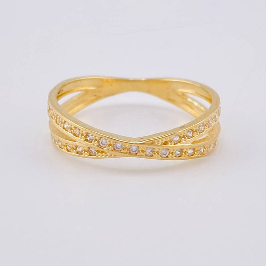 Anillo Entrelazado 2.11 g / T7 Oro Amarillo 18K
