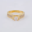 Anillo Solitario Cuatro Garras Tupido 4.25 g / T6 1/4 Oro Amarillo 18K