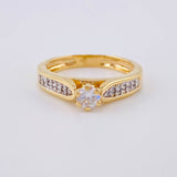 Anillo Solitario Puente 3.5 g / T6 Oro Amarillo 18K
