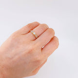 Anillo Solitario Puente 3.5 g / T6 Oro Amarillo 18K