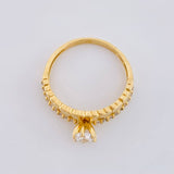 Anillo Solitario Corazones Dual 2.35 g / T6 1/4 Oro Amarillo 18K