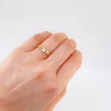 Anillo Solitario Corazones Dual 2.35 g / T6 1/4 Oro Amarillo 18K