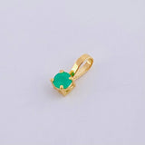 Dije Piedra Esmeralda 9Pts 0.2 g / 1.7 cm Oro Amarillo 18K