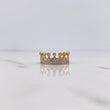 Anillo Corona 3.35gr / T5 3/4 / Circones Blancos Dos Oros Amarillo Blanco 18K $