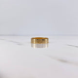 Anillo Argolla Tornillo 3.4gr / T7 3/4 / Liso Oro Amarillo 18K $