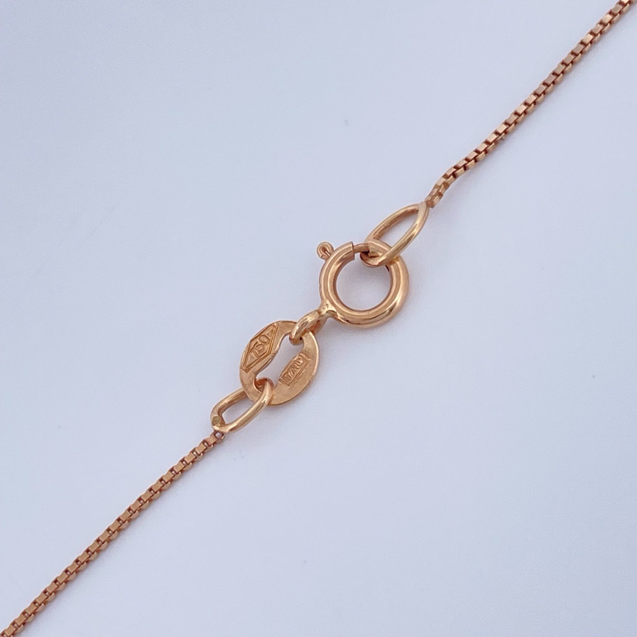 Set Cadena y Dije Veneciana + Virgen Milagrosa 1,65gr / Oro Rosa 18K &