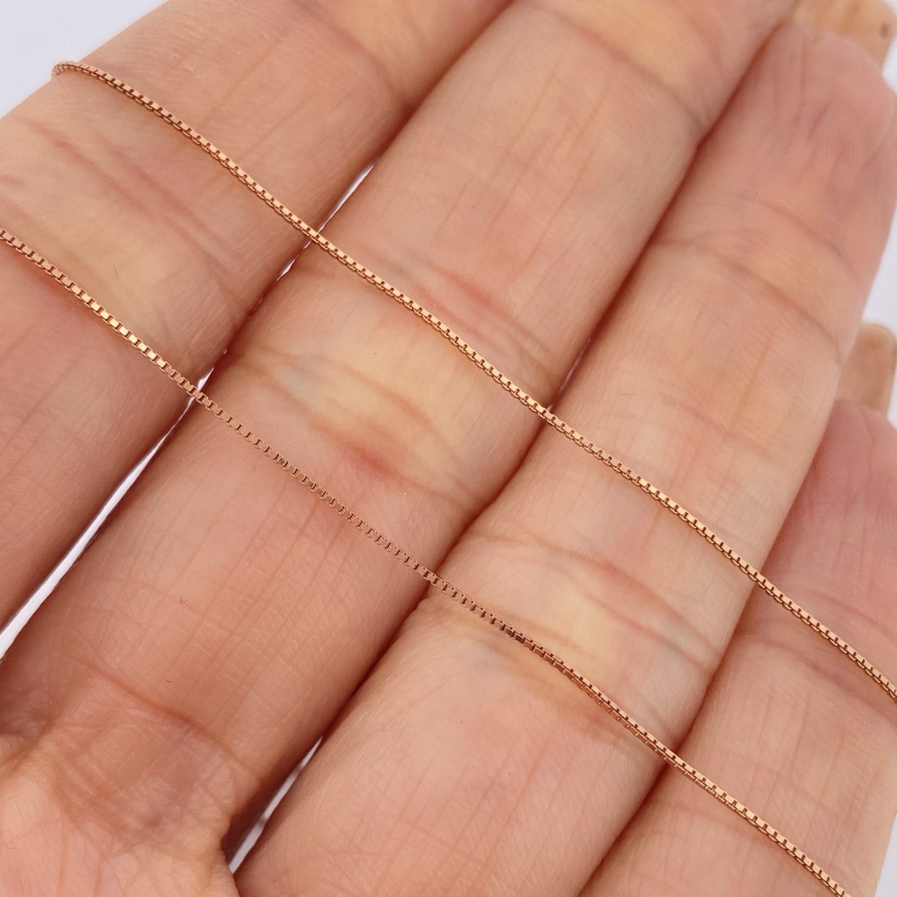 Set Cadena y Dije Veneciana + Virgen Milagrosa 1,65gr / Oro Rosa 18K &