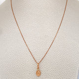 Set Cadena y Dije Veneciana + Virgen Milagrosa 1,65gr / Oro Rosa 18K &