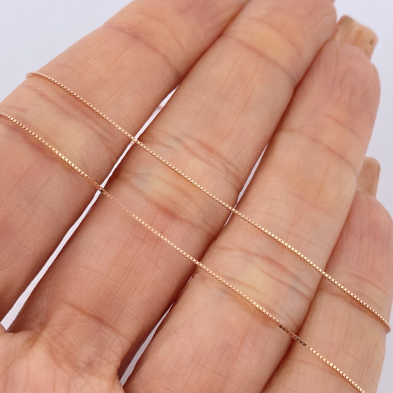 Set Cadena y Dije Veneciana + Cruz 1,65gr / Oro Rosa 18K &