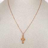 Set Cadena y Dije Veneciana + Cruz 1,65gr / Oro Rosa 18K &