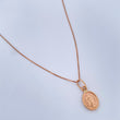 Set Cadena y Dije Veneciana + Virgen de Guadalupe 1,85gr / Oro Rosa 18K &