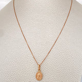 Set Cadena y Dije Veneciana + Virgen de Guadalupe 1,85gr / Oro Rosa 18K &