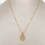 Set Cadena y Dije Veneciana + Corazon Nacarado 1,7gr / Oro Amarillo 18K &