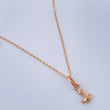 Set Cadena y Dije Aro Seguido + Ancla 1,3gr / Oro Rosa 18K &