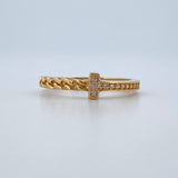 Anillo Cubano T 1.7gr / T6 / Oro 18K &