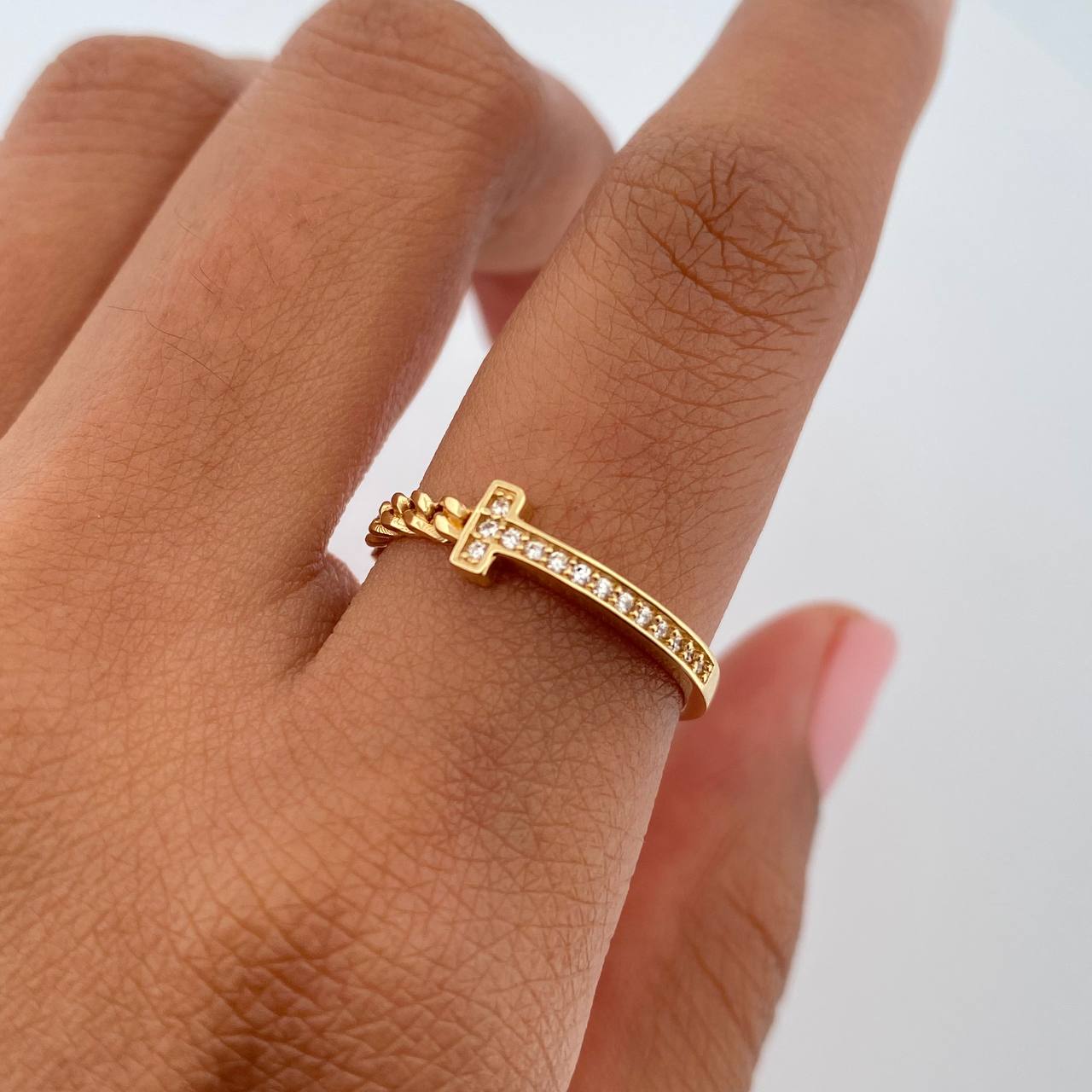 Anillo Cubano T 1.7gr / T6 / Oro 18K &