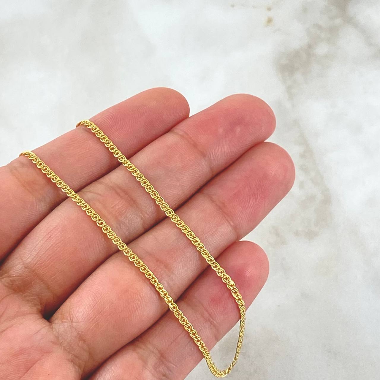 Cadena Garibaldi 1.45gr / 45cm / +3 Oro 18K *