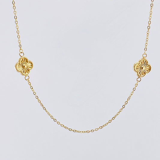 Cadena Aro Seguido Trebol 4.9gr / 45cm / 1.3mm Oro Amarillo 18K