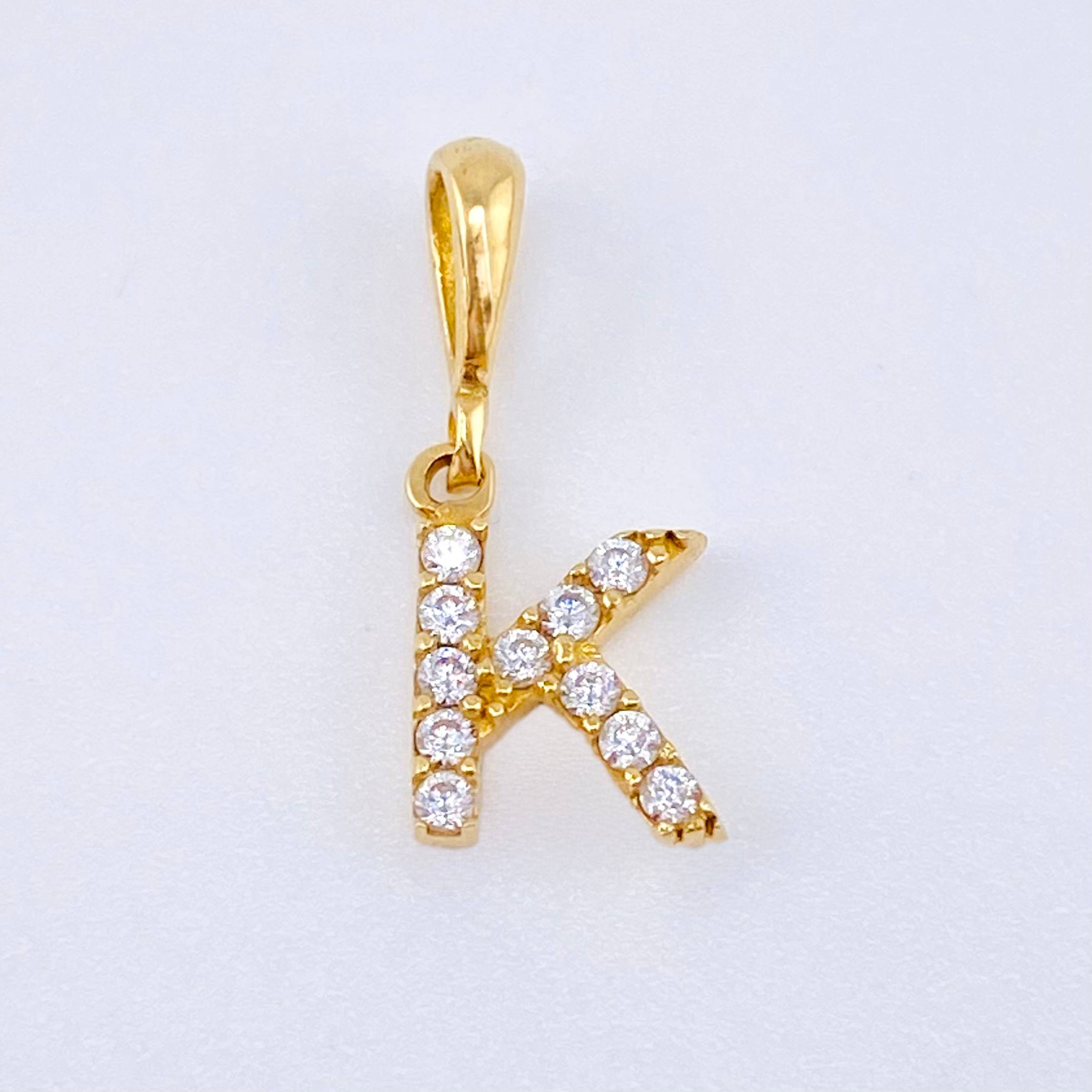 Dije Letra K 0.6gr / 1.5cm / Oro Amarillo 18K *