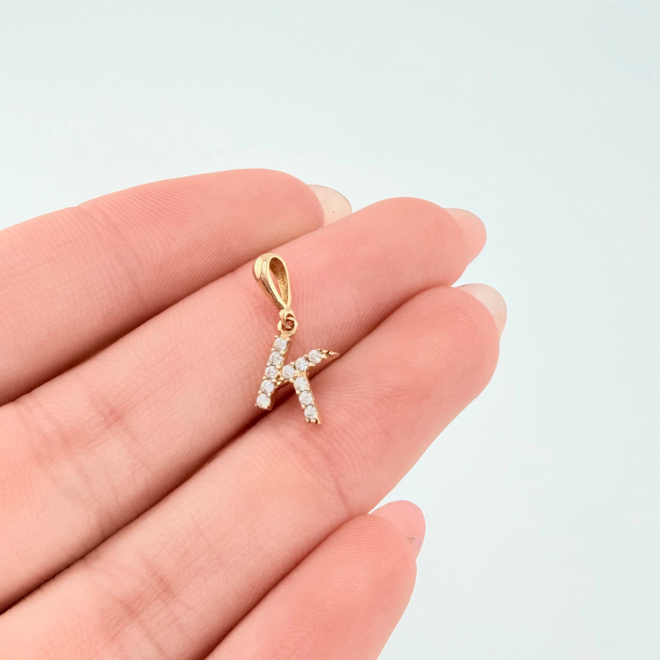 Dije Letra K 0.6gr / 1.5cm / Oro Amarillo 18K *