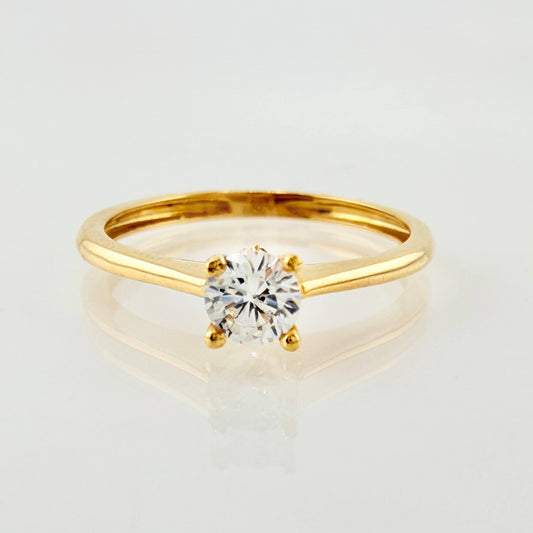 Anillo Solitario 1.55gr / T6 / Oro Amarillo 18K *