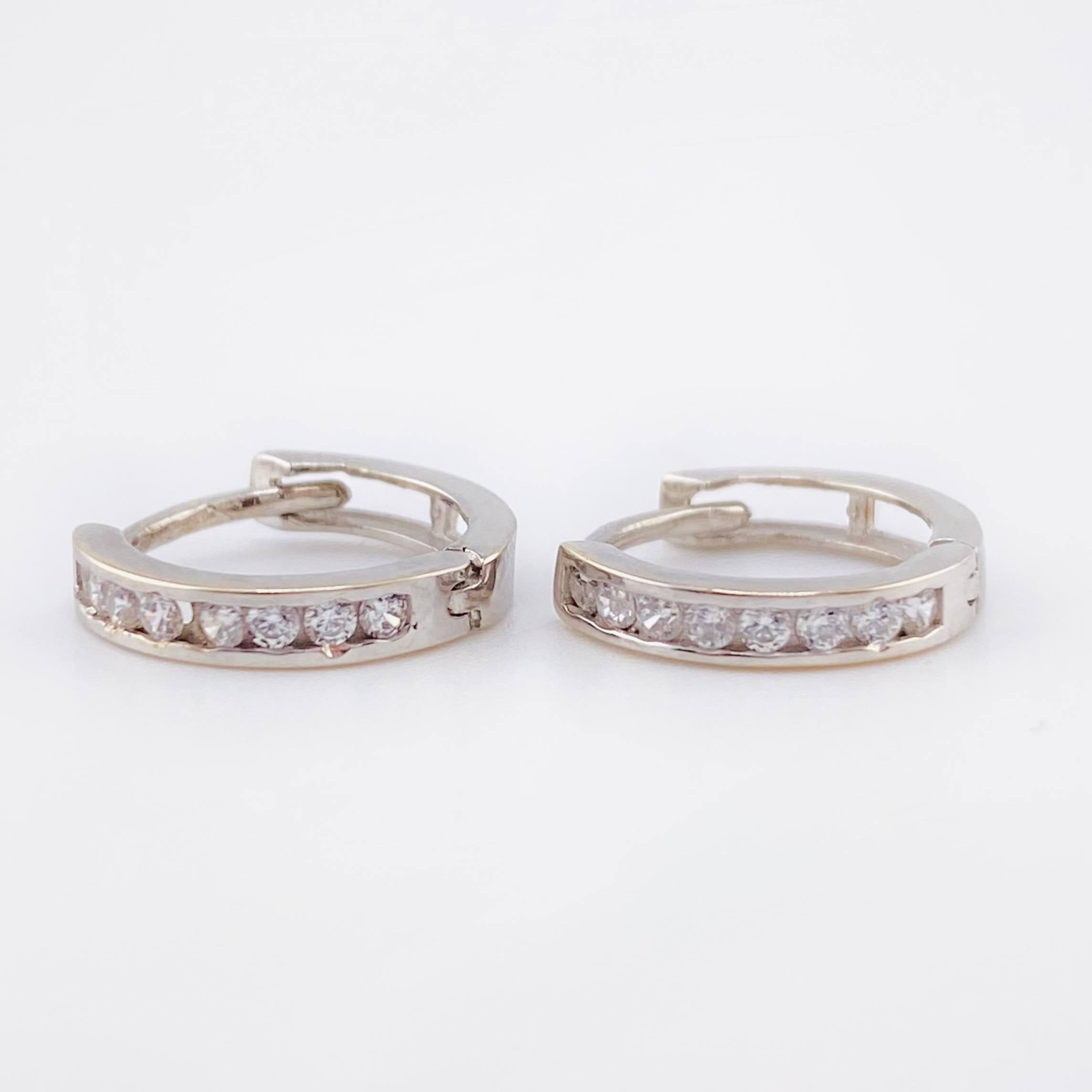 Candongas Carril Tupido 1.15g / 1cm Oro Blanco 18K