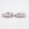 Candongas Carril Tupido 1.15g / 1cm Oro Blanco 18K