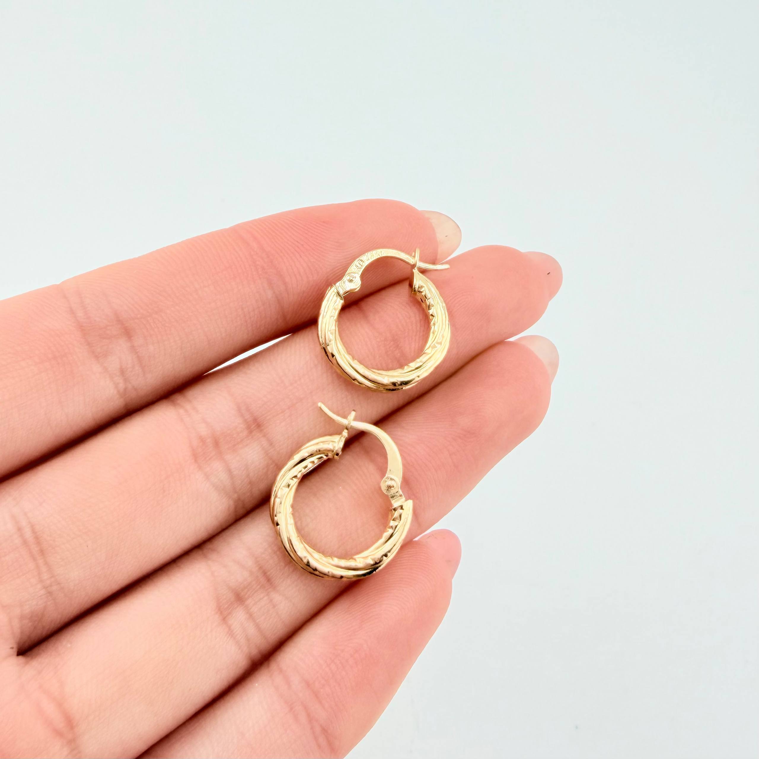 Candongas Sofi 1.4gr / 1.7cm / Oro Amarillo 18K