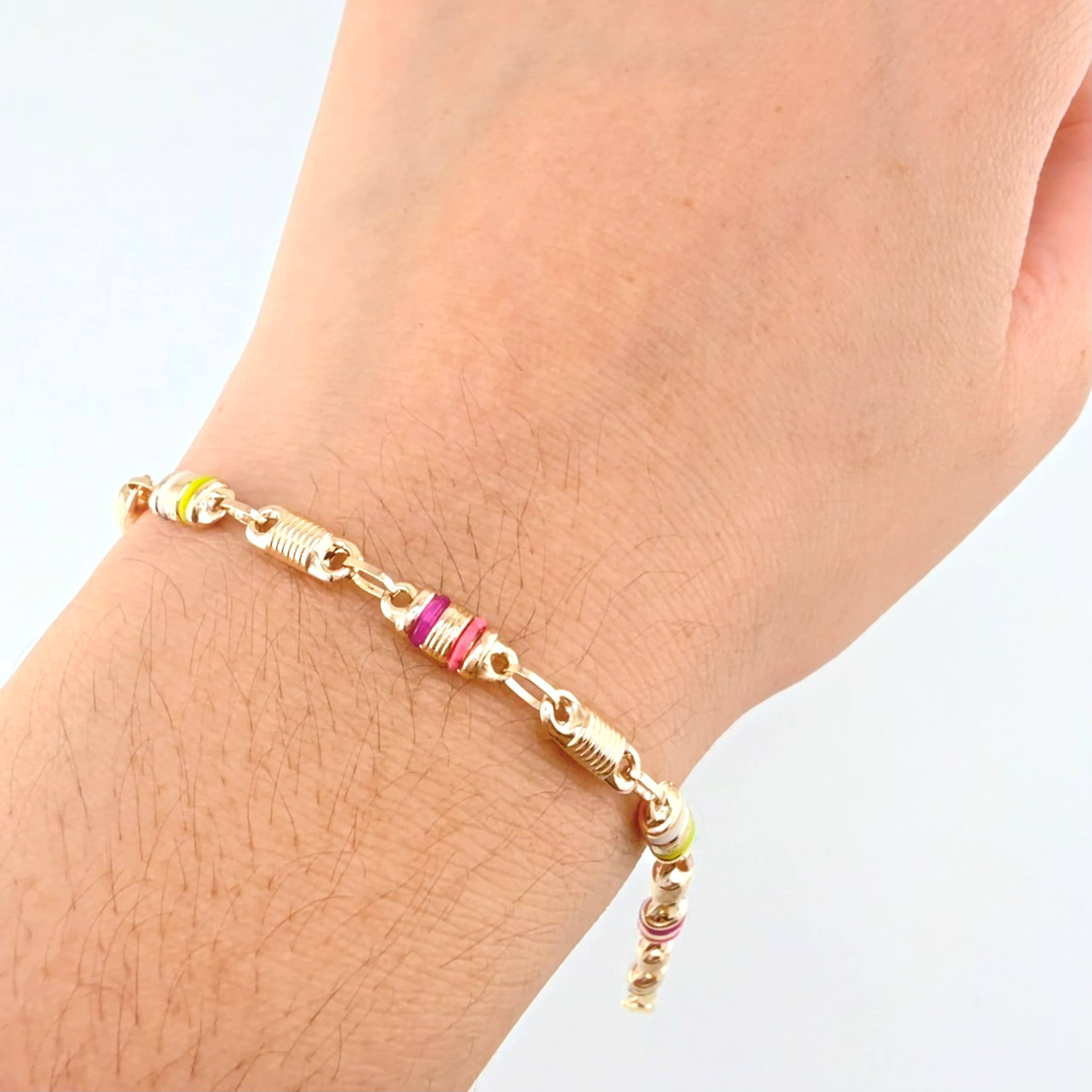 Pulso Rustico Barril 4.4gr / 21cm / 4.15mm Oro Amarillo 18K
