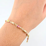 Pulso Rustico Barril 4.4gr / 21cm / 4.15mm Oro Amarillo 18K