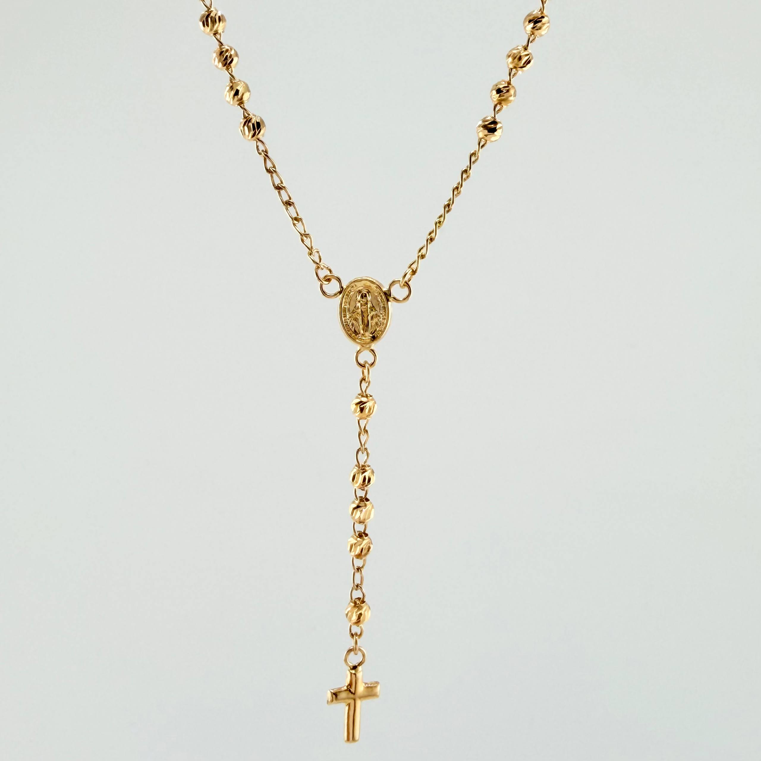 Rosario Virgen Milagrosa 6.85gr / 50cm / 3mm Oro Amarillo +4 18K *