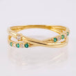 Anillo Carriles Cruzados 1.65gr / T7 1/2 / Oro Amarillo 18K
